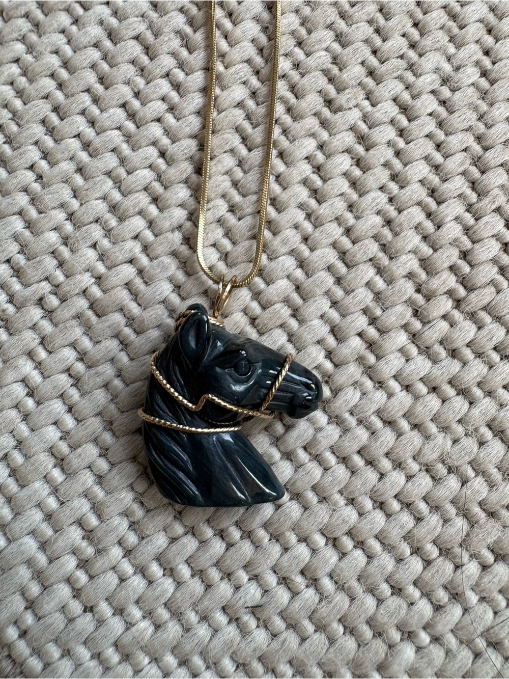 Vintage Horse Pendant Necklace